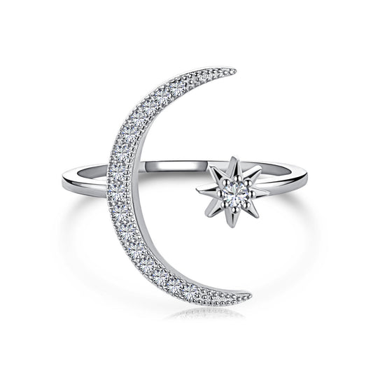 [Echo Fine ]Eternity Moon & Star Ring