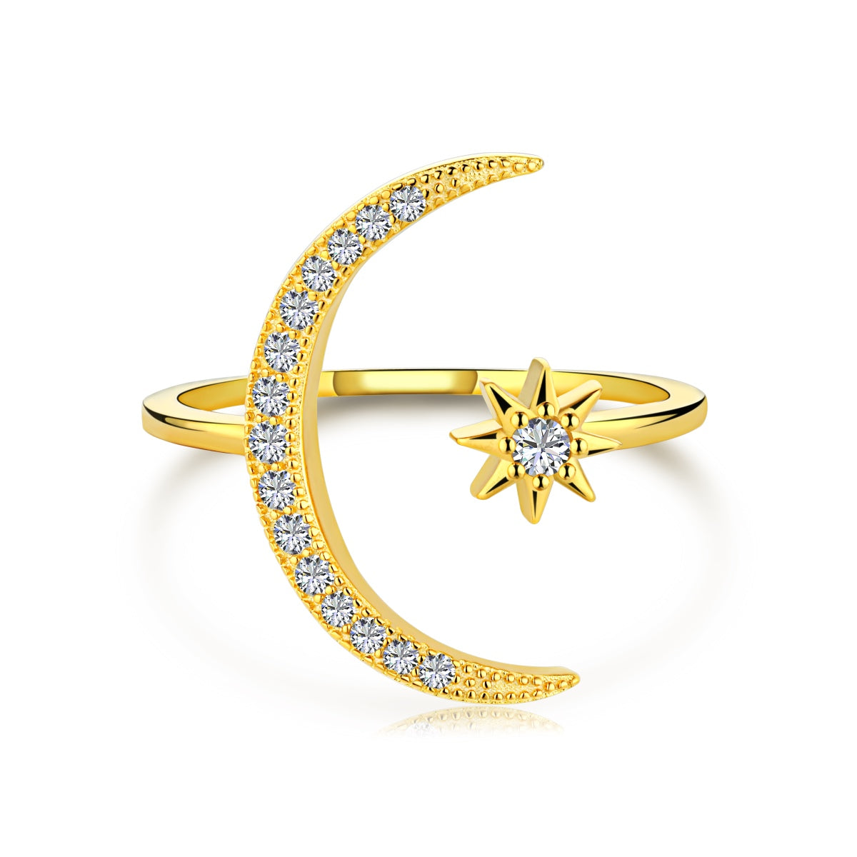 [Echo Fine ]Eternity Moon & Star Ring
