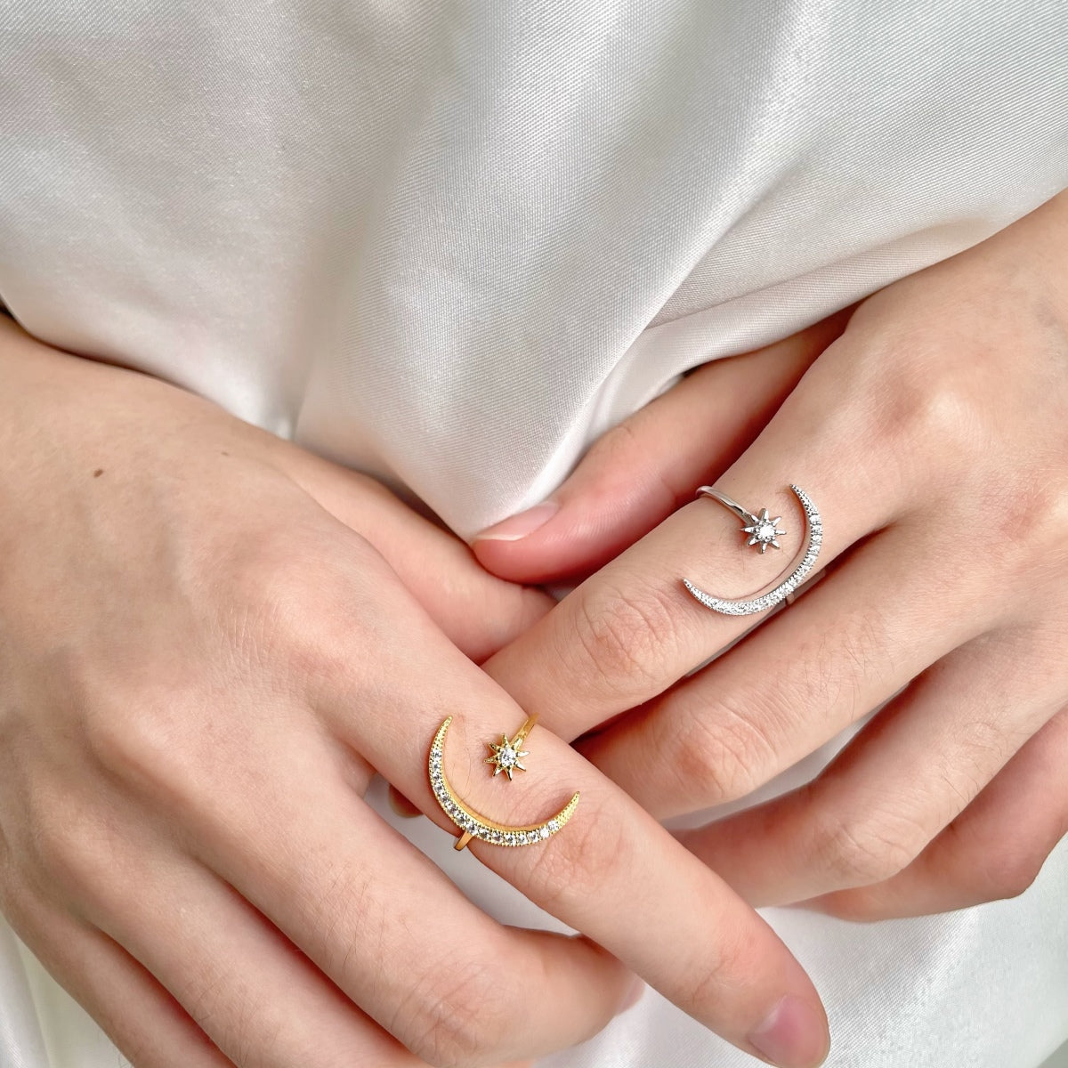 [Echo Fine ]Eternity Moon & Star Ring
