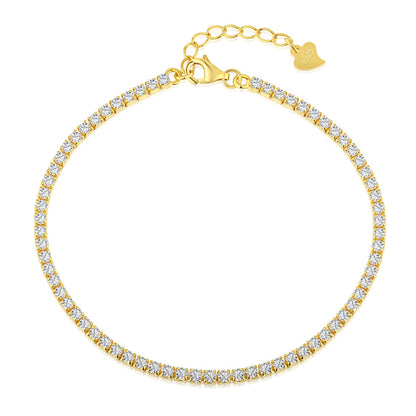 [Echo Fine ]Radiant Shinning Princess Cut Tennis Bracelet