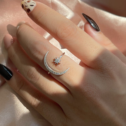 [Echo Fine ]Eternity Moon & Star Ring