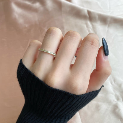 [Echo Fine ]Delicate Sparkling Round Cut Daily Ring