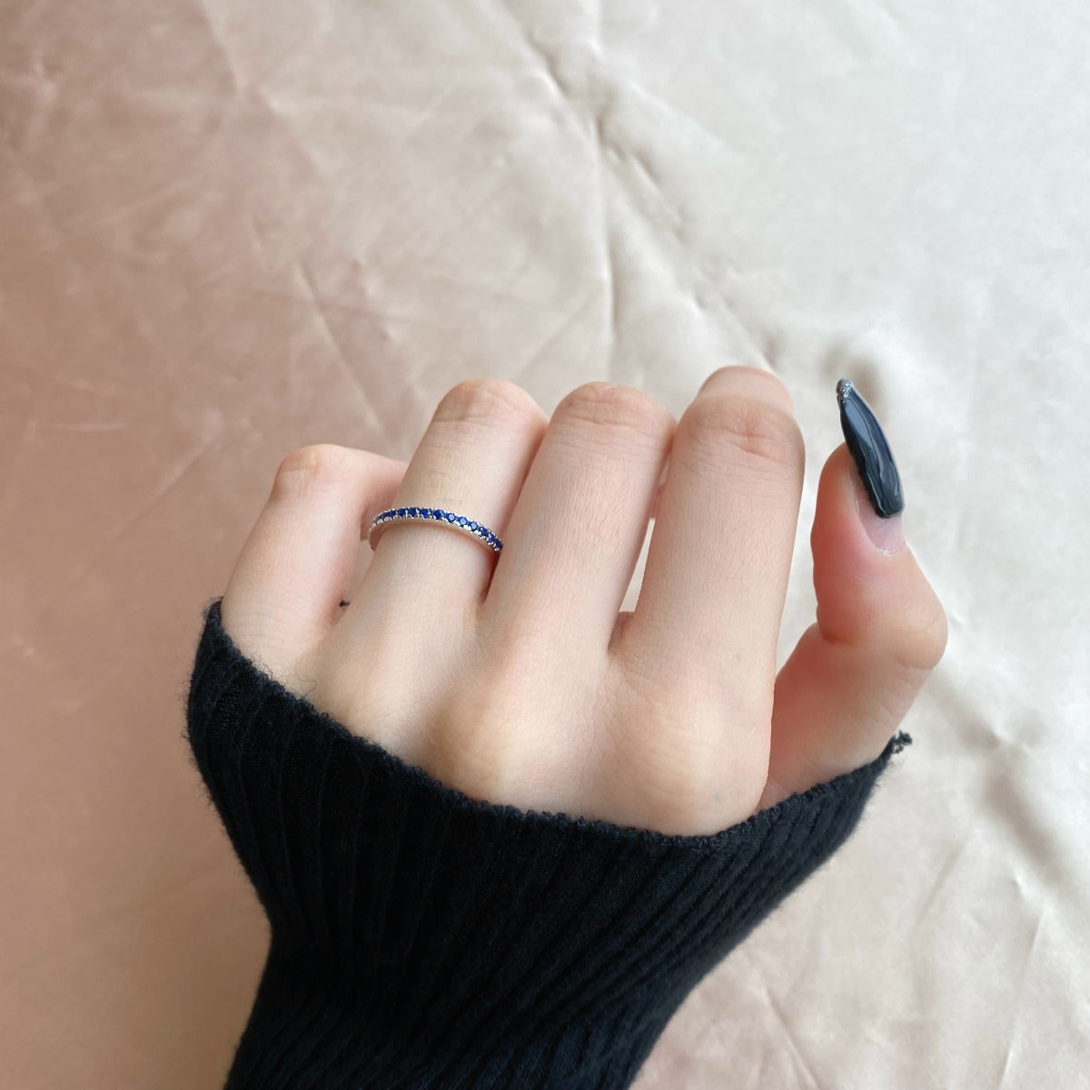 [Echo Fine ]Delicate Sparkling Round Cut Daily Ring