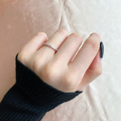 [Echo Fine ]Delicate Sparkling Round Cut Daily Ring