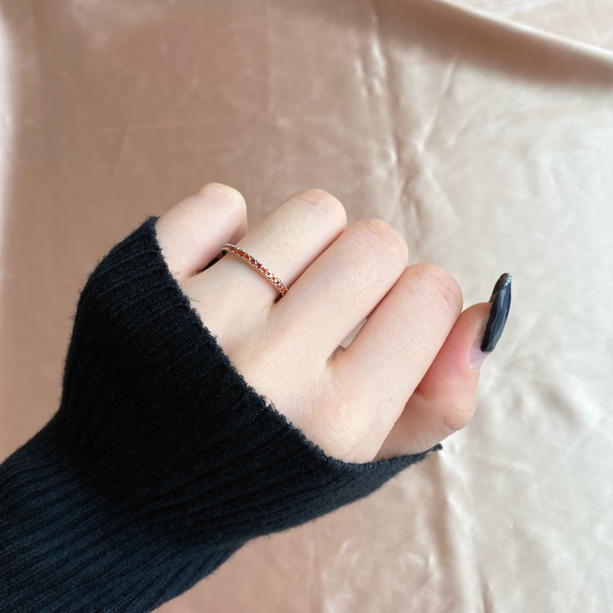 [Echo Fine ]Delicate Sparkling Round Cut Daily Ring