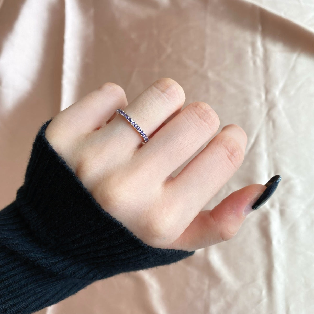[Echo Fine ]Delicate Sparkling Round Cut Daily Ring
