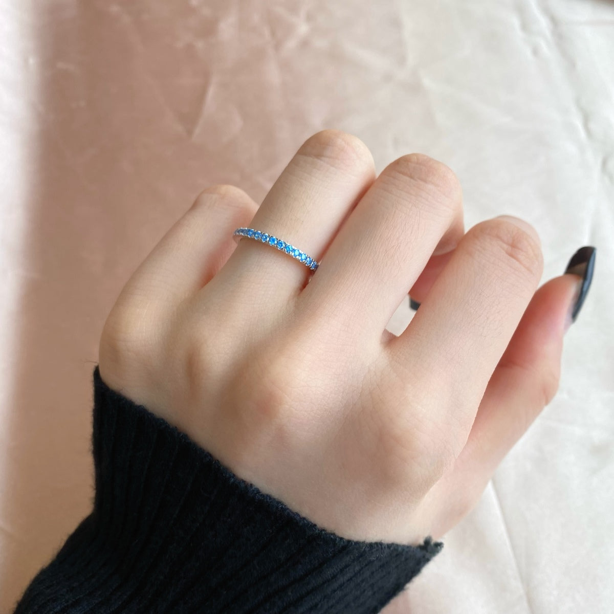[Echo Fine ]Delicate Sparkling Round Cut Daily Ring