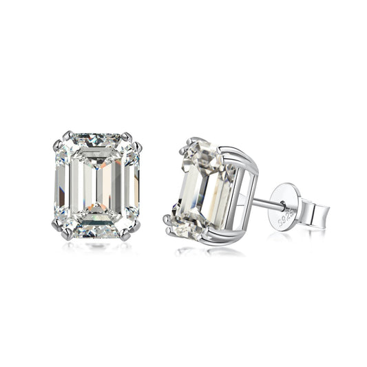 [Echo Fine ]Dazzling Square Shape Earrings