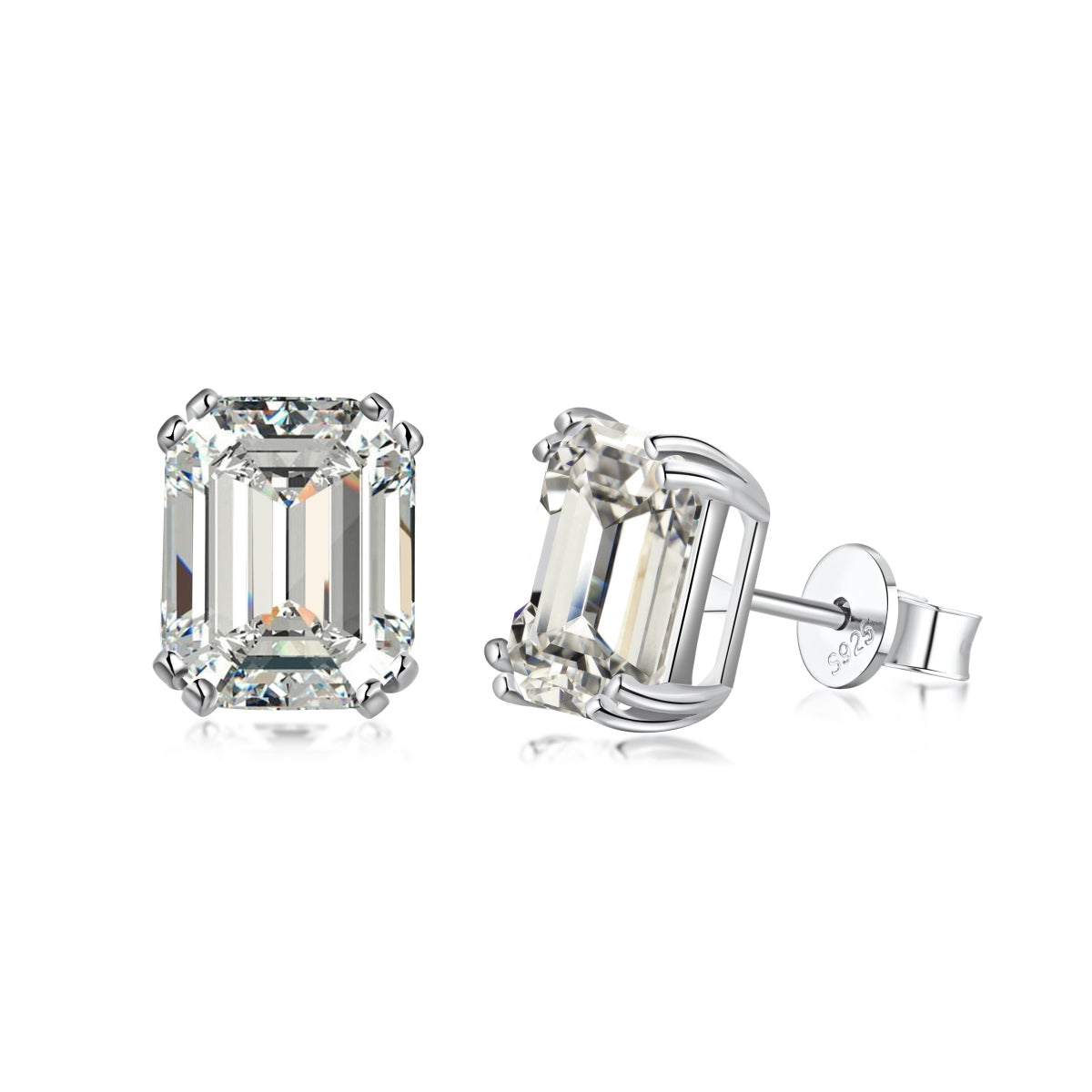 [Echo Fine ]Dazzling Square Shape Earrings