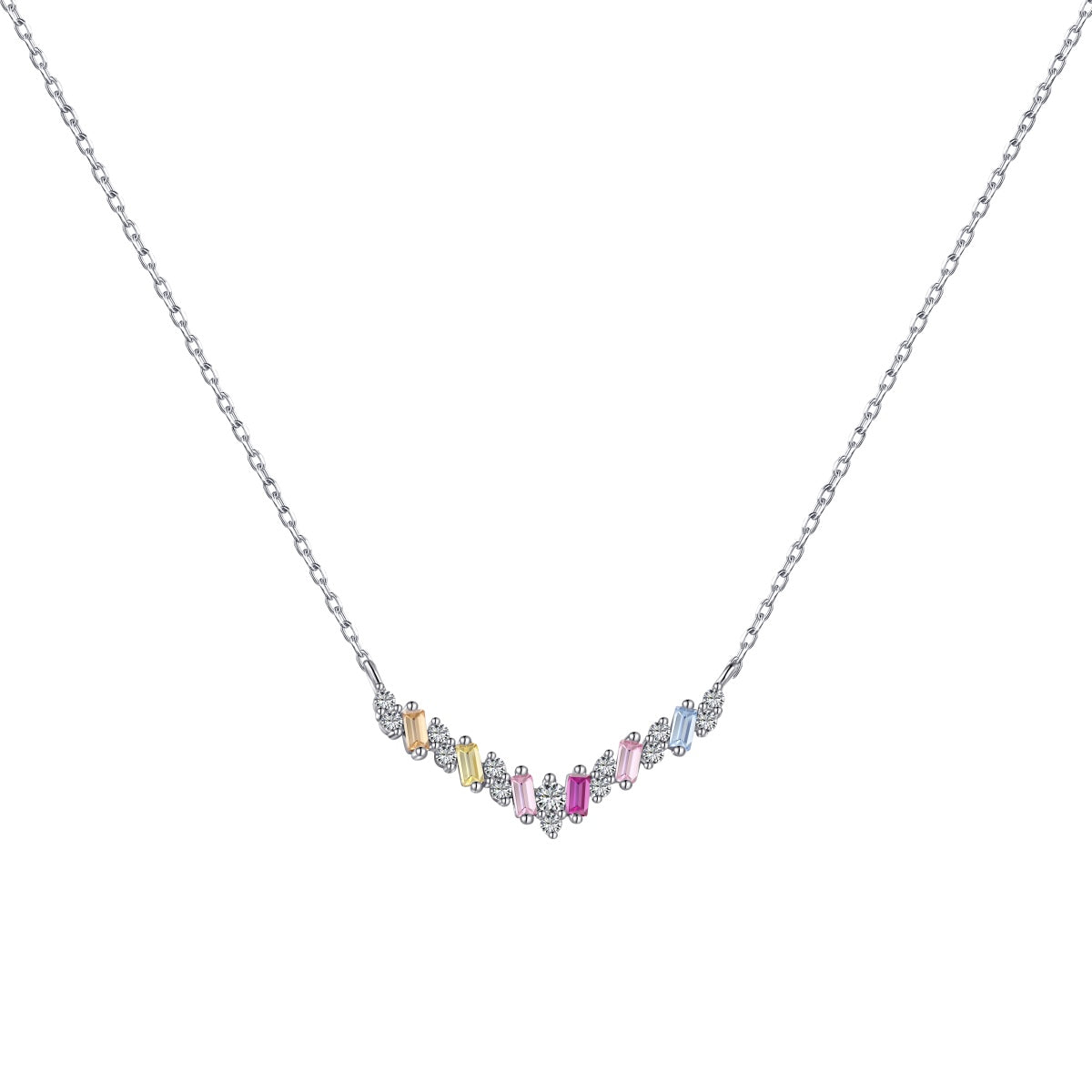 [Echo Fine ]Dazzling Rainbow Necklace