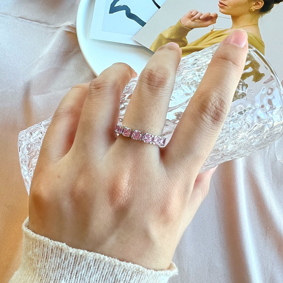 [Echo Fine ]Eternity Round Cut Tennis Ring