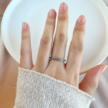 [Echo Fine ]Delicate Sparkling Round Cut Daily Ring