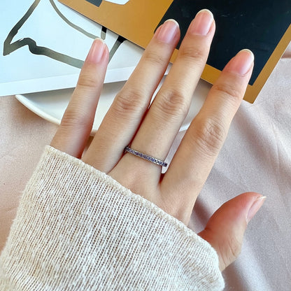 [Echo Fine ]Delicate Sparkling Round Cut Daily Ring