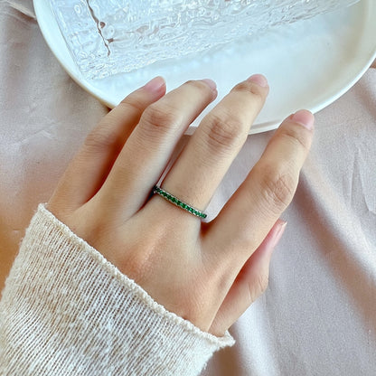 [Echo Fine ]Delicate Sparkling Round Cut Daily Ring