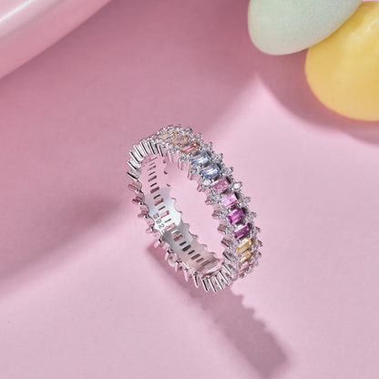[Echo Fine ]Splashy Ornate Emerald Cut Cocktail Ring