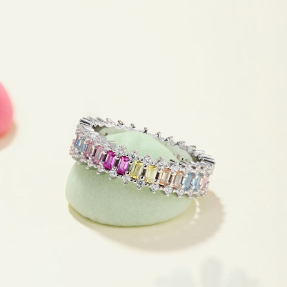 [Echo Fine ]Splashy Ornate Emerald Cut Cocktail Ring