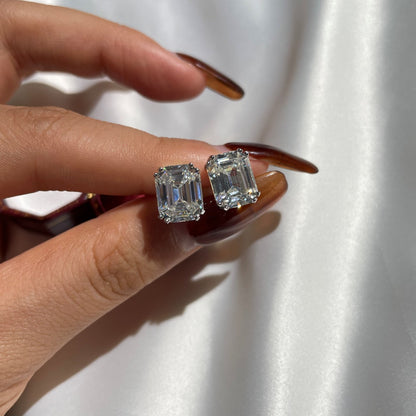 [Echo Fine ]Dazzling Square Shape Earrings
