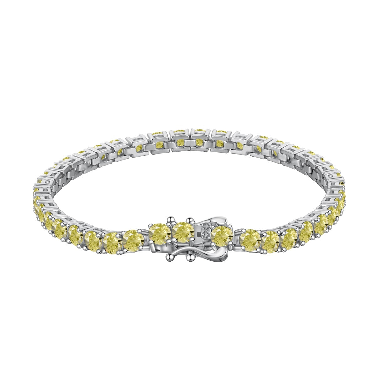 [Echo Fine ]Ornate Dazzling Round Cut Tennis Bracelet