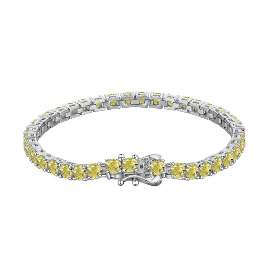 [Echo Fine ]Ornate Dazzling Round Cut Tennis Bracelet
