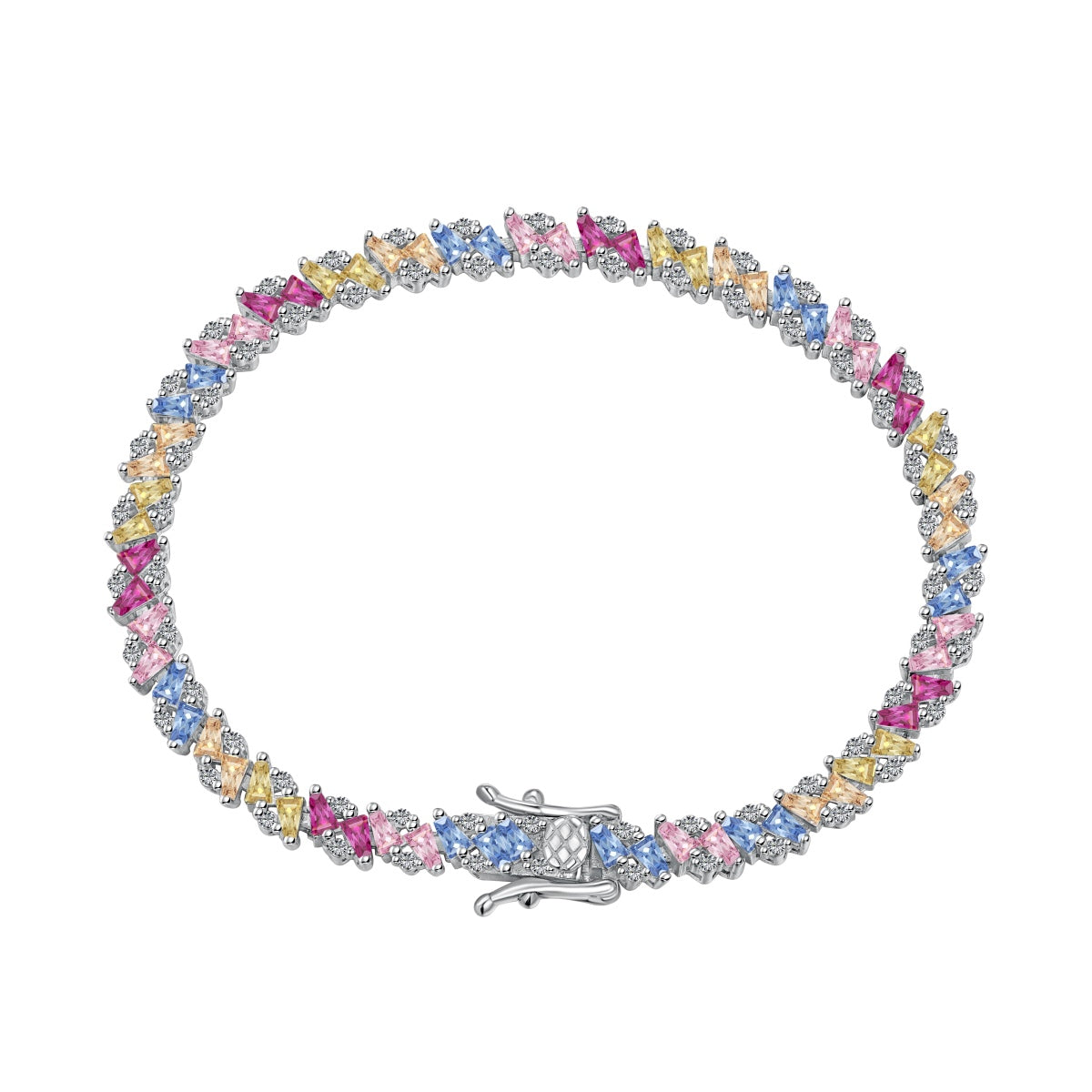 [Echo Fine ]Ornate Sparkling Multi Cut Party Bracelet