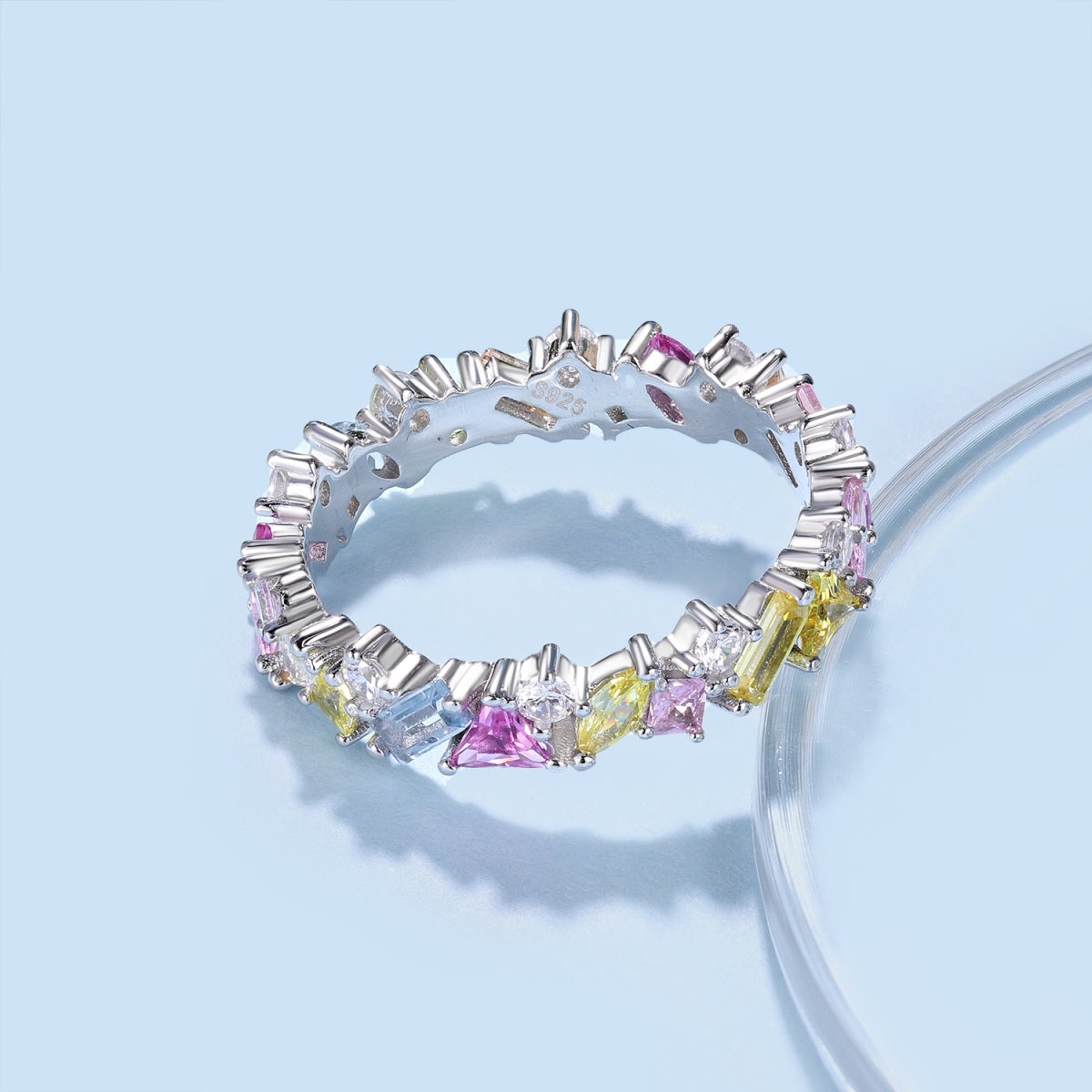 [Echo Fine ]Dazzling Polychromatic Multi cut Daily Ring