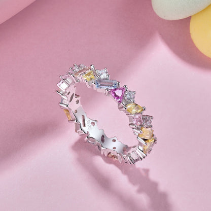 [Echo Fine ]Dazzling Polychromatic Multi cut Daily Ring
