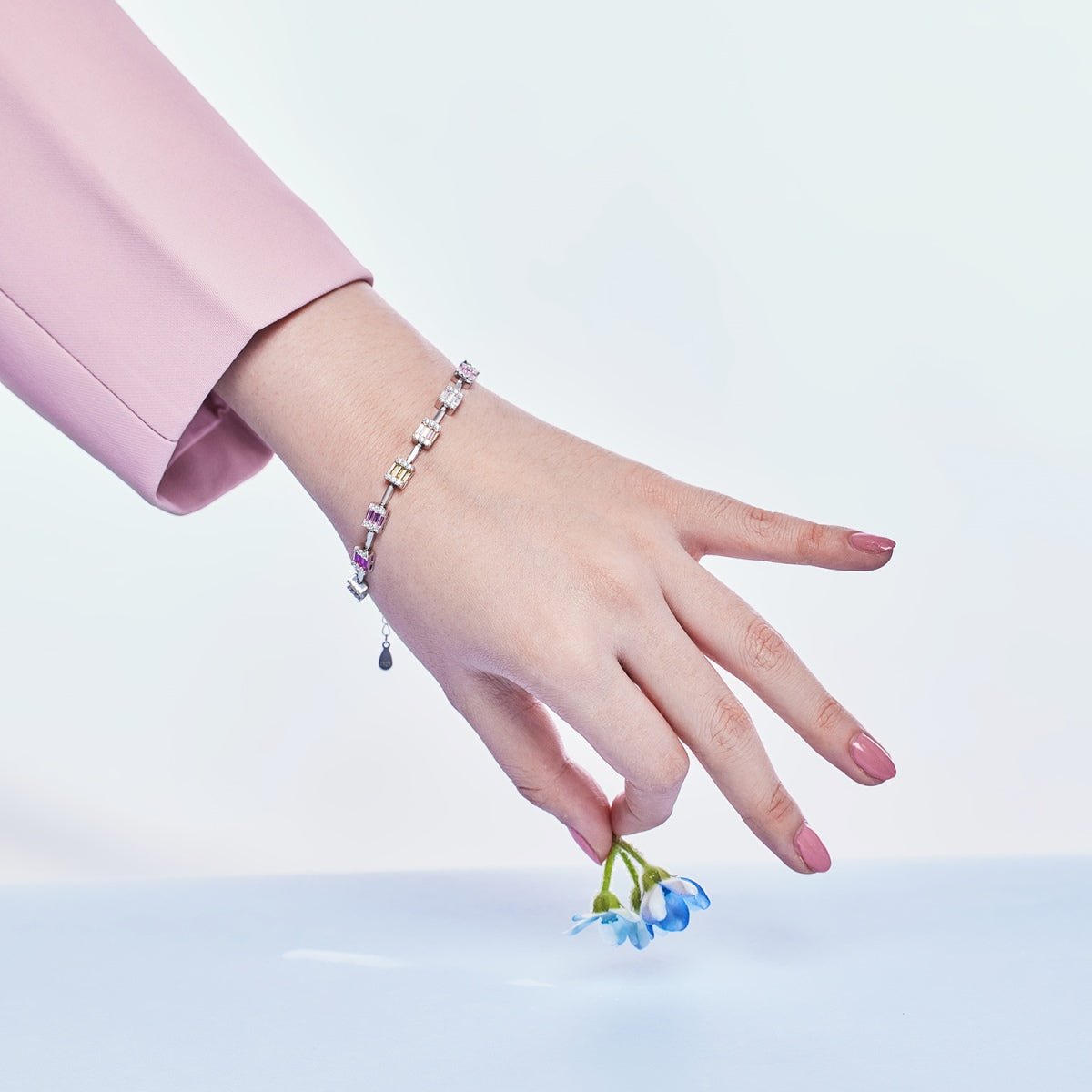 [Echo Fine ]Dainty Charming Emerald Cut Daily Bracelet