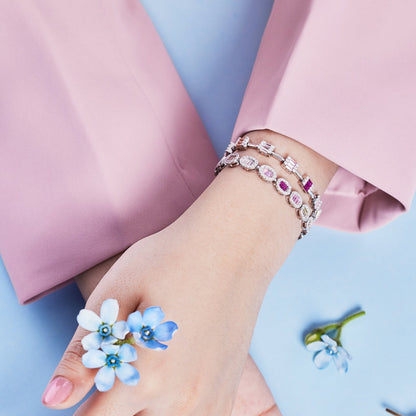 [Echo Fine ]Dainty Charming Emerald Cut Daily Bracelet