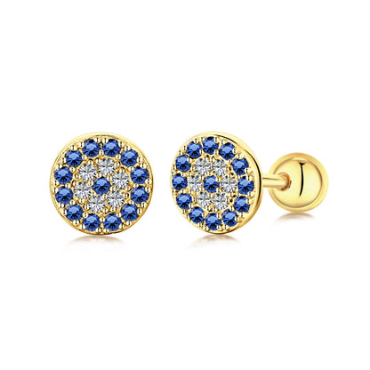 [Echo Fine ]Devil's Eye Ear Bone Nail Earrings