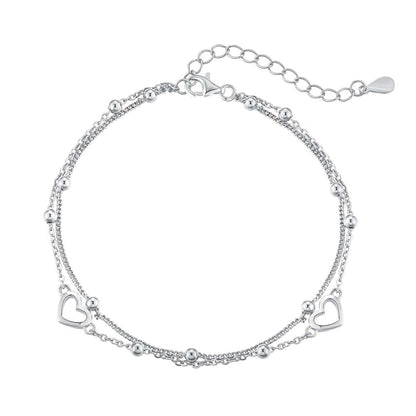 [Echo Fine ]Dainty Double Layer Love Heart Bracelet
