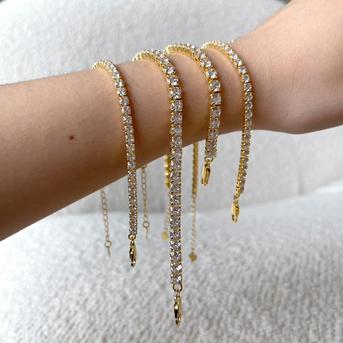 [Echo Fine ]Sparkling Radiant Princess Cut Tennis Bracelet