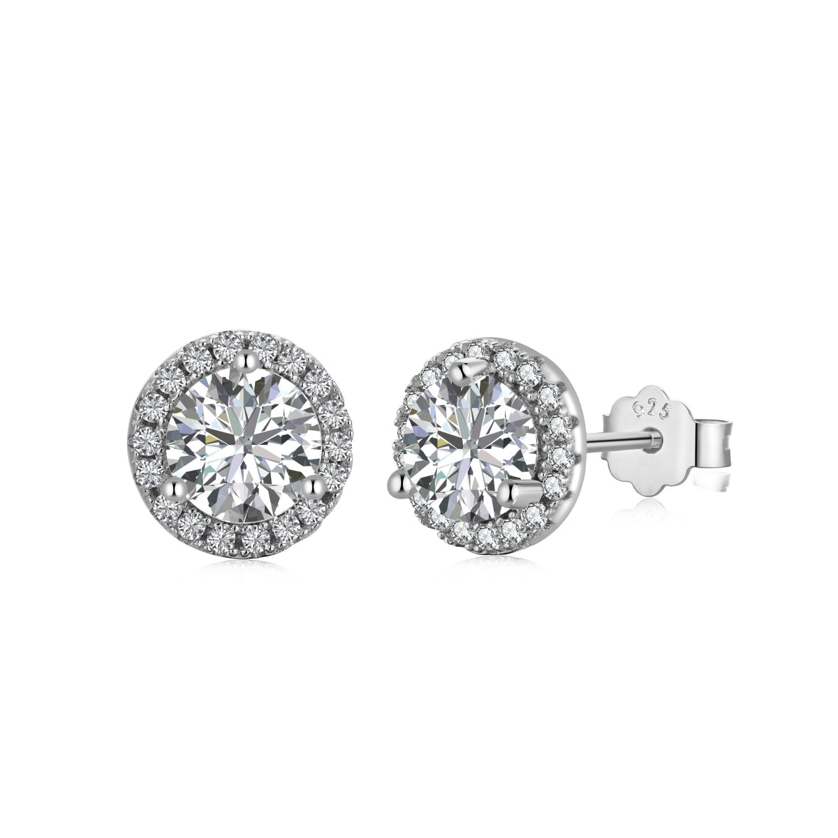 [Echo Fine ]Classic Princess Round Shape Earrings