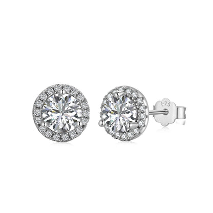 [Echo Fine ]Classic Princess Round Shape Earrings