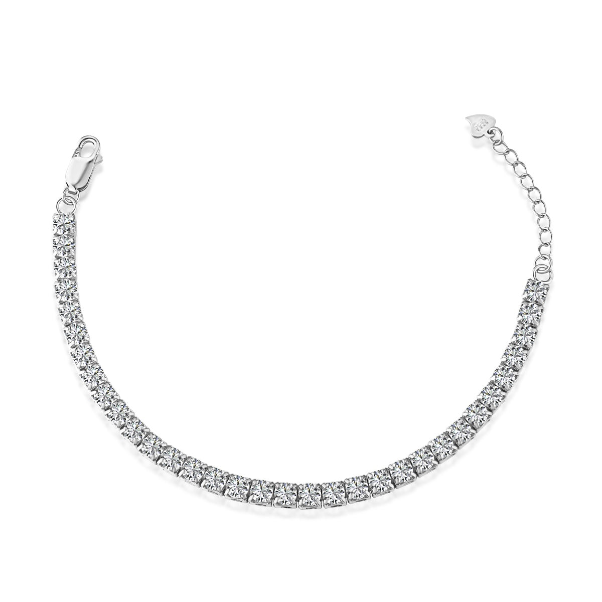 [Echo Fine ]Sparkling Radiant Princess Cut Tennis Bracelet
