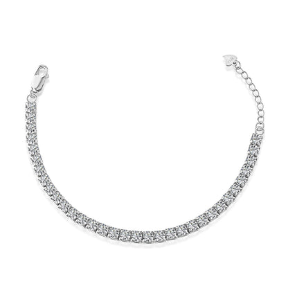 [Echo Fine ]Sparkling Radiant Princess Cut Tennis Bracelet