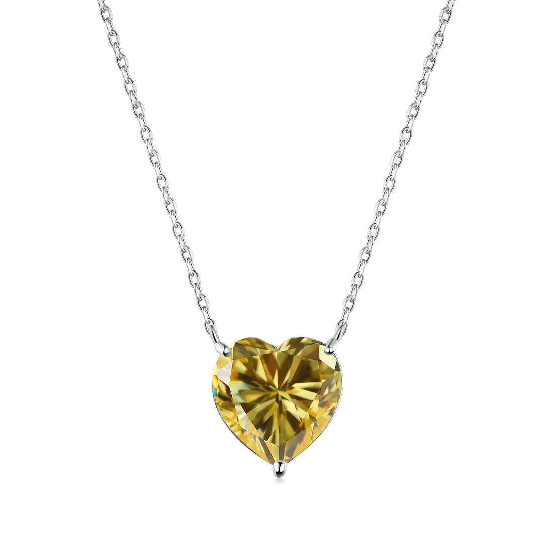 [Echo Fine ]6.0 carat Radiant Heart Shape Necklace