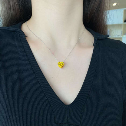 [Echo Fine ]6.0 carat Radiant Heart Shape Necklace