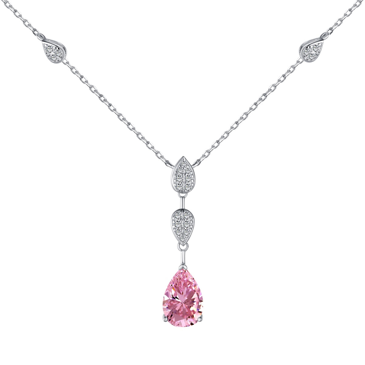[Echo Fine ]Dazzling Pear Cut Necklace