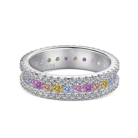 [Echo Fine ]Delicate Colorful Round Cut Daily Ring