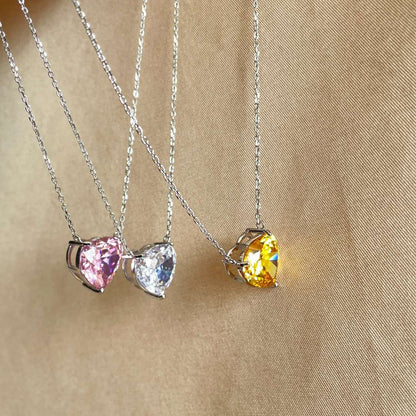 [Echo Fine ]6.0 carat Radiant Heart Shape Necklace