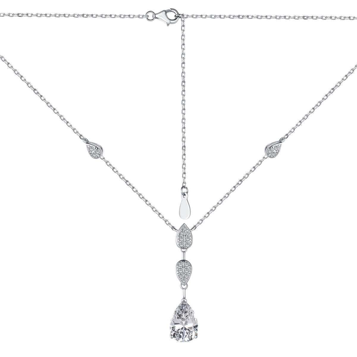[Echo Fine ]Dazzling Pear Cut Necklace