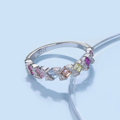 [Echo Fine ]Delicate Vibrant Emerald Cut Daily Ring