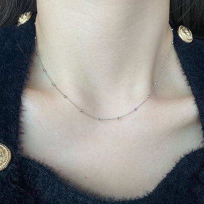 [Echo Fine ]Small Bead Clavicle Chain Simple Necklace