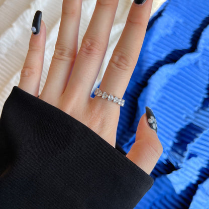 [Echo Fine ]0.25 Carat Radiant Romance Heart Cut Lover Ring