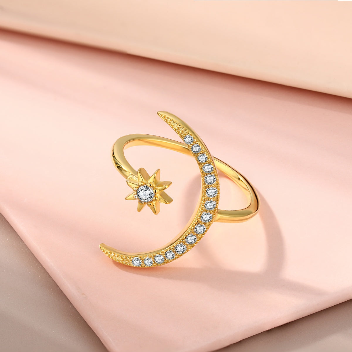 [Echo Fine ]Eternity Moon & Star Ring