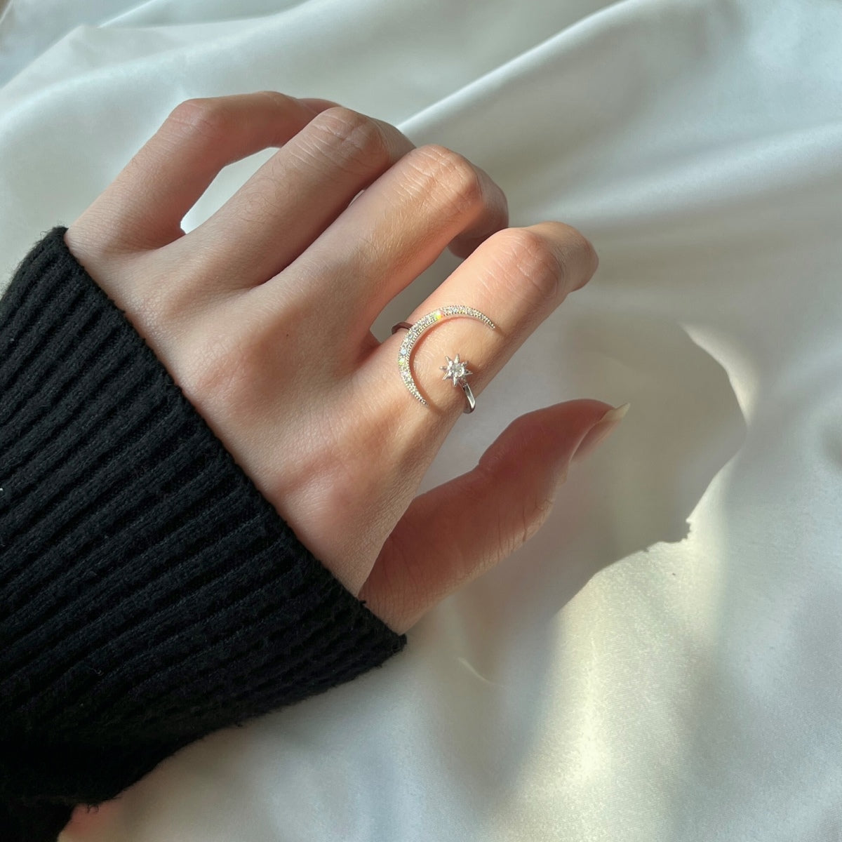 [Echo Fine ]Eternity Moon & Star Ring