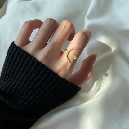 [Echo Fine ]Eternity Moon & Star Ring