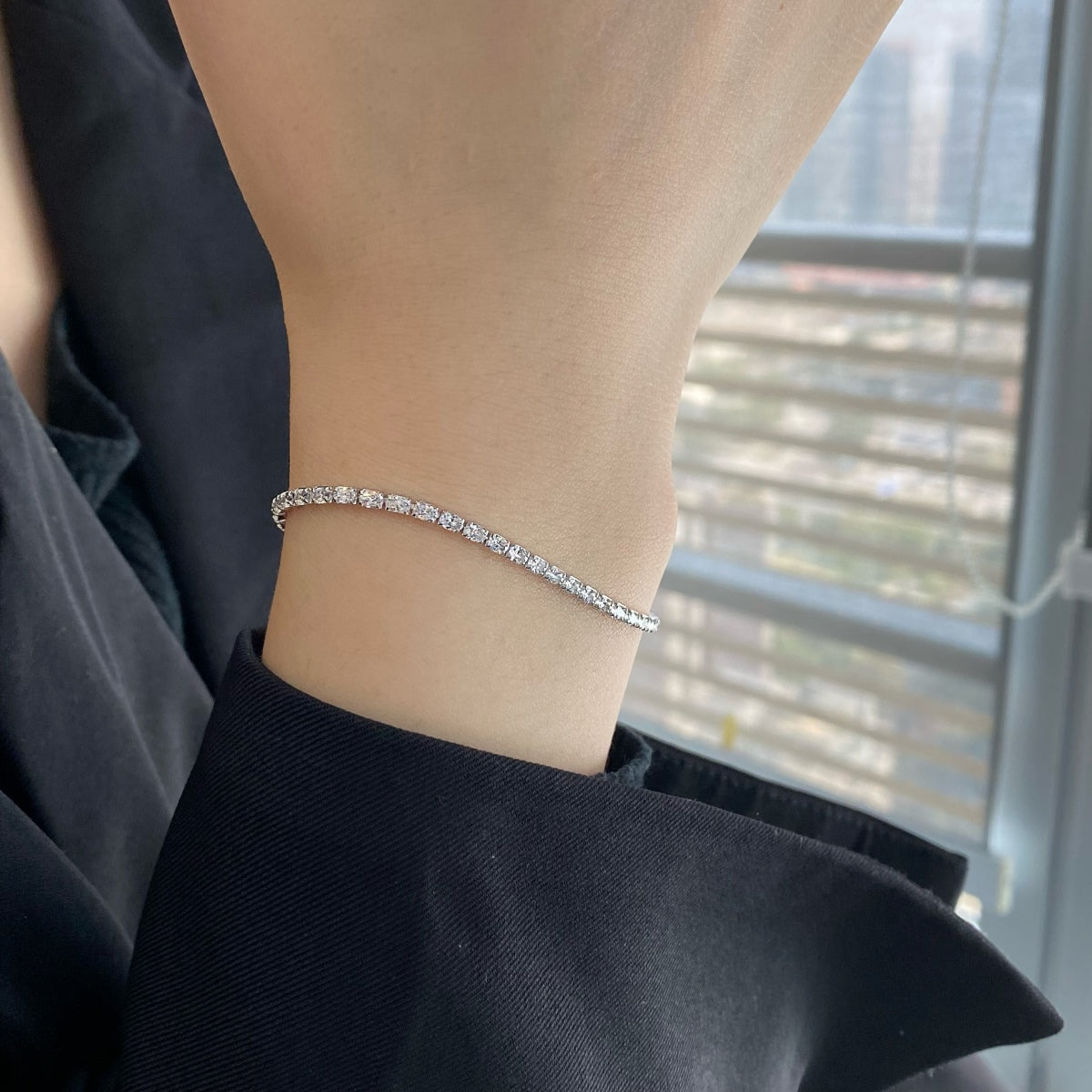 [Echo Fine ]Elegant Emerald Cut Daily Bracelet