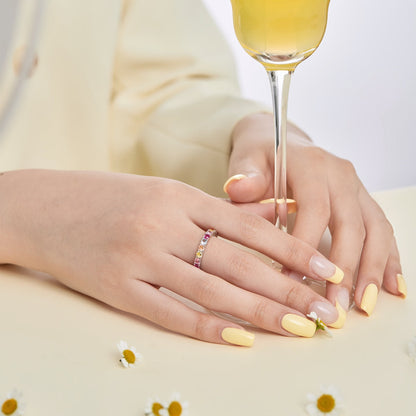 [Echo Fine ]Dazzling Lustrous Round Cut Tennis Ring