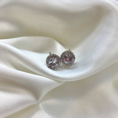 [Echo Fine ]Classic Princess Round Shape Earrings